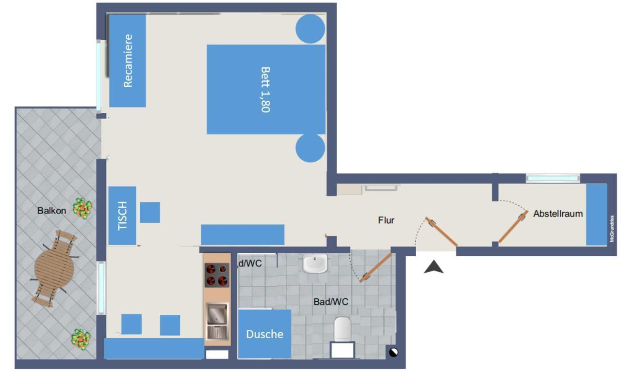 Studio Hirsch56 - Zentral-Ruhig-Terrasse-Netflix Karlsruhe Exteriör bild
